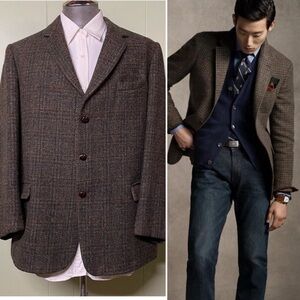 Elegant Brown Tweed Blazer for Men